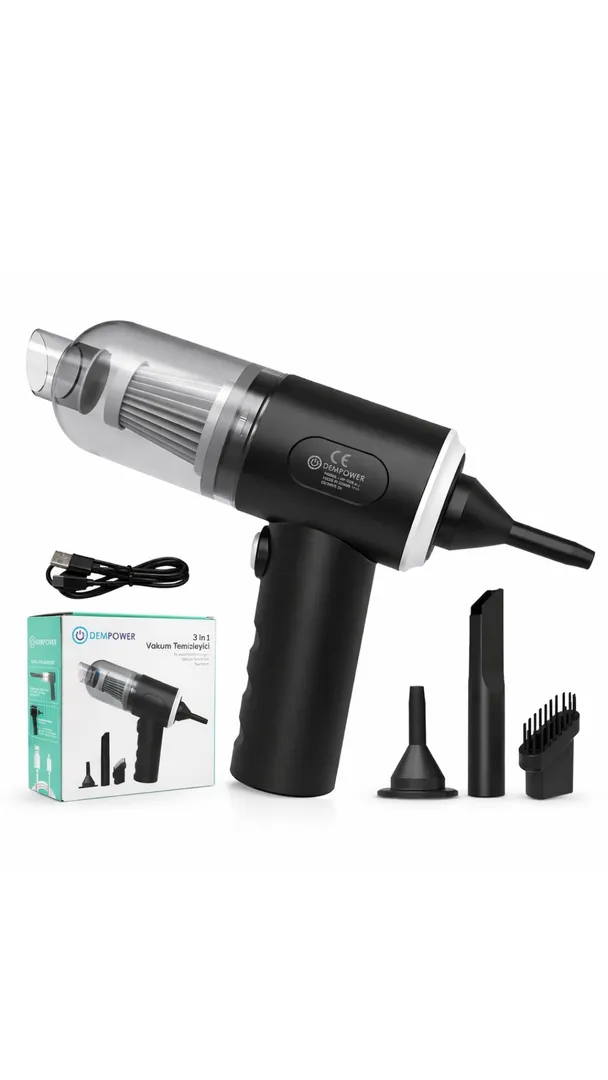 Aspirador Portatil Sem Fio Automotivo Recarregavel Premium 3 em 1 4