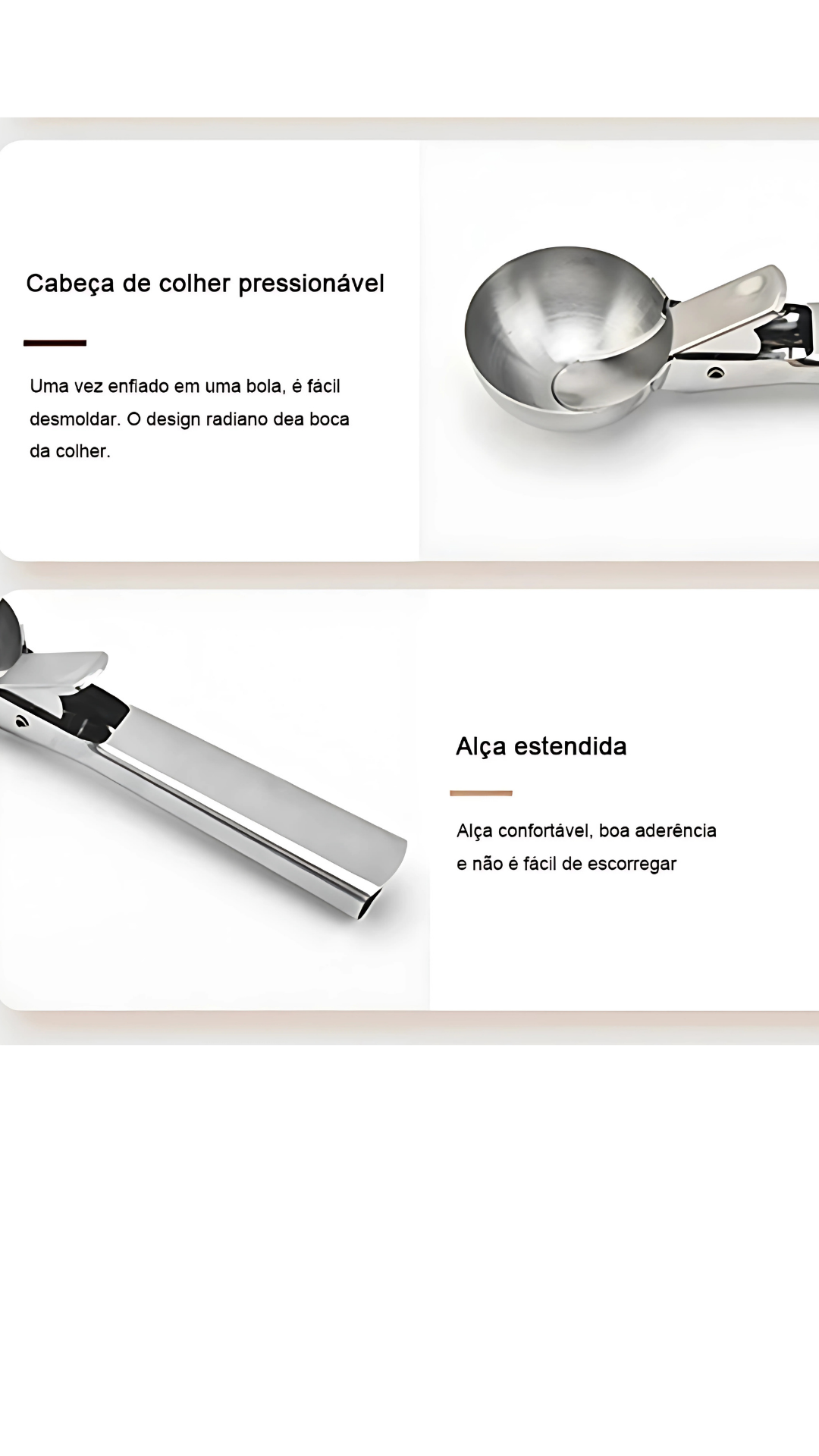 Colher De Sorvete Com Ejetor Inox 5