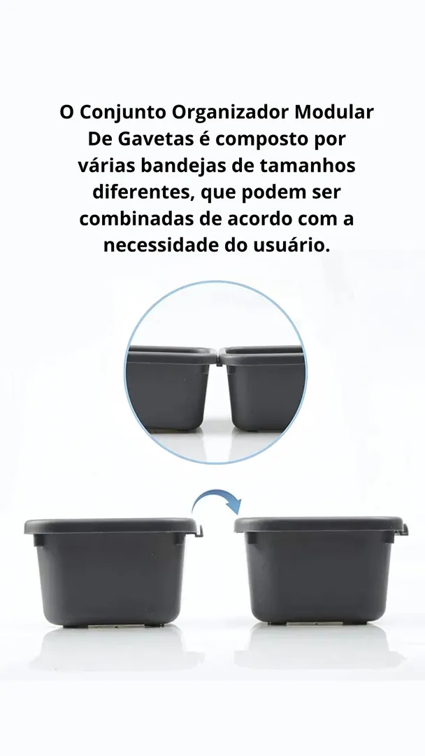 Conjunto Organizador Modular De Gavetas 4