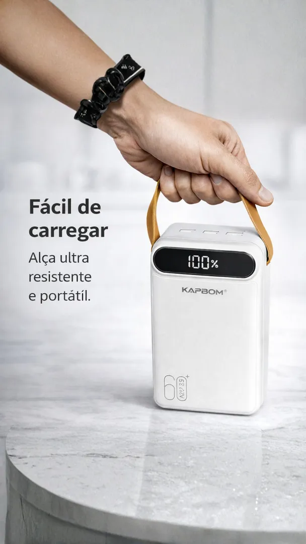 Power Bank Carregador Portátil 60000mAh LED 4