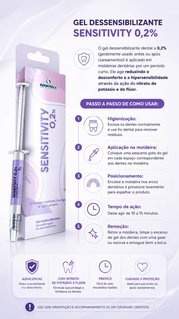 Kit Clareador Dental Whiteness Simple FGM com 2 Seringas + Dessensibilizante +  Moldeira 5