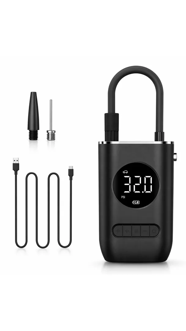 Calibrador Compressor Digital Portátil Sem Fio para Carro, Moto e Bicicleta 2