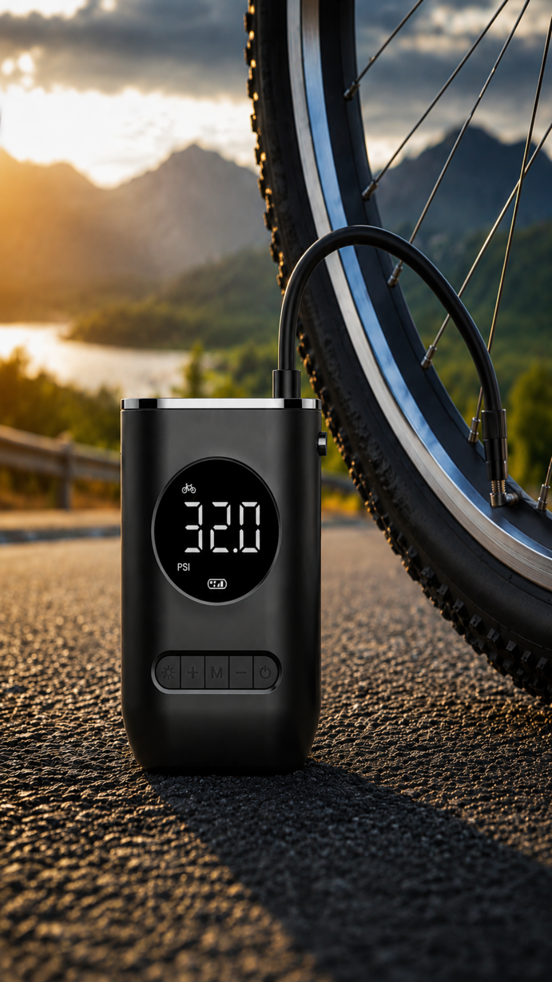 Calibrador Compressor Digital Portátil Sem Fio para Carro, Moto e Bicicleta 8