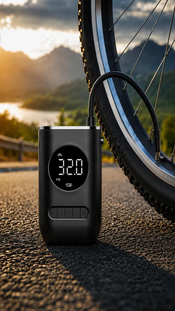 Calibrador Compressor Digital Portátil Sem Fio para Carro, Moto e Bicicleta 8
