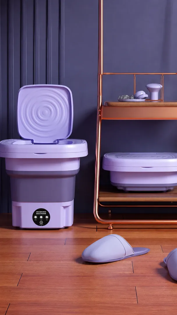 Mini Máquina Lava Roupas Portátil Dobrável 9L Bivolt 9