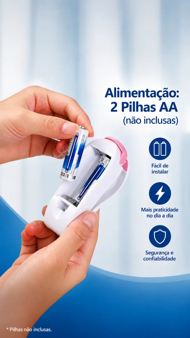Seladora Portátil Fecha Sacos Plástico Mini a Pilha 6