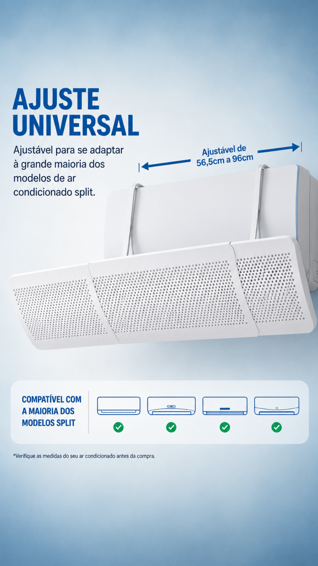 Defletor de Ar Condicionado Split Ajustável até 96 cm 5