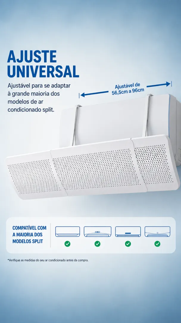 Defletor de Ar Condicionado Split Ajustável até 96 cm 5