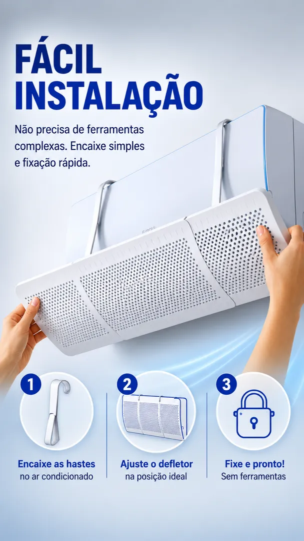 Defletor de Ar Condicionado Split Ajustável até 96 cm 7