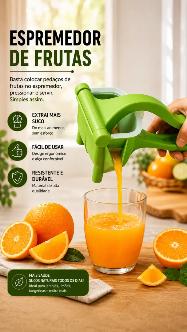 Espremedor de Limão e Laranja Manual em Plástico ABS 3