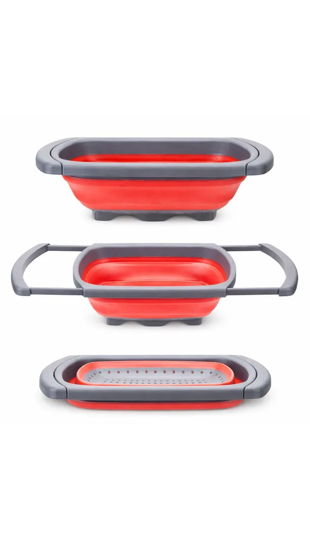 Escorredor de Alimentos Retrátil Extensível de Silicone para Pia 2