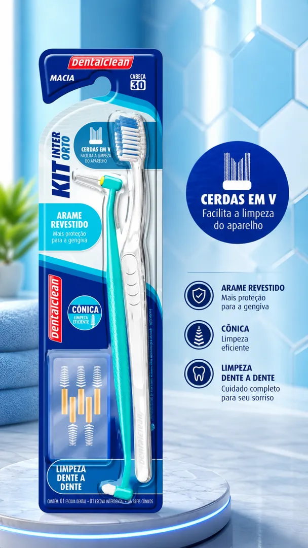 Kit Interdental Orto Dentalclean para Aparelho Ortodôntico 4