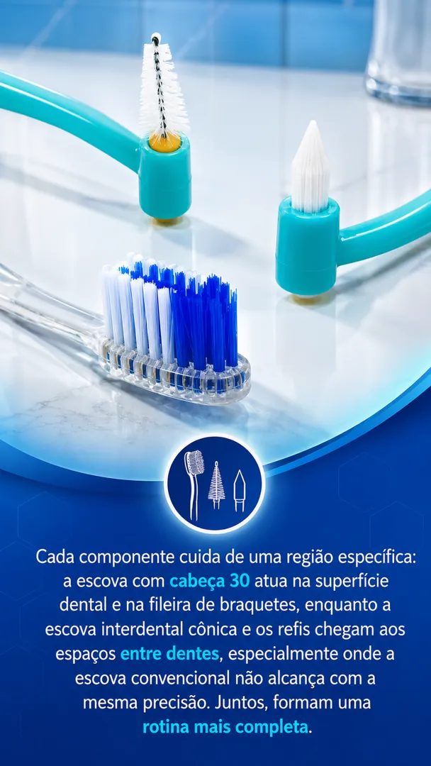 Kit Interdental Orto Dentalclean para Aparelho Ortodôntico 5