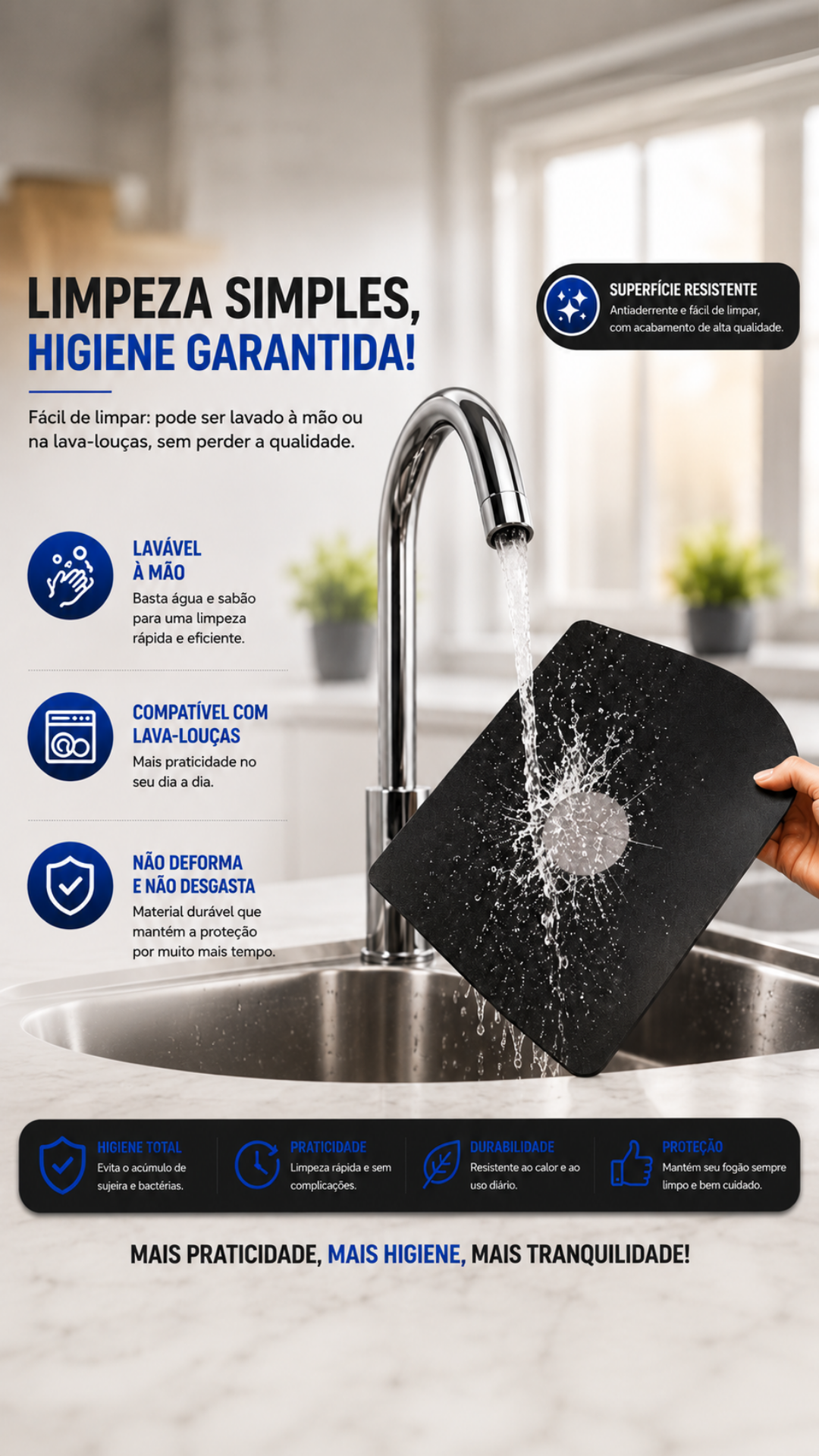Kit 4 Protetores de Fogão Antiaderente Reutilizáveis 5