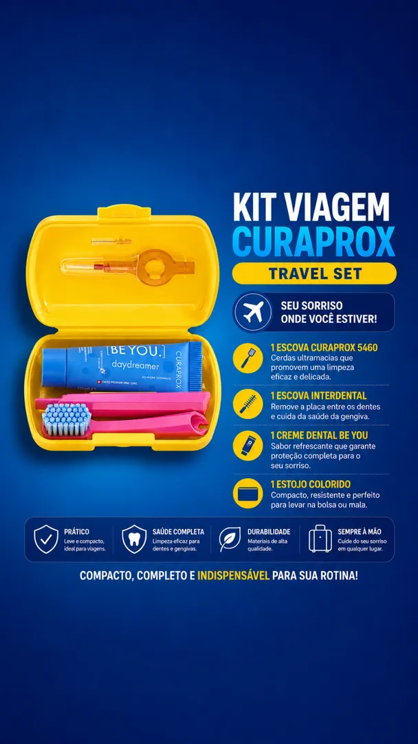 Kit Viagem Curaprox Travel Set com Escova CS 5460 7