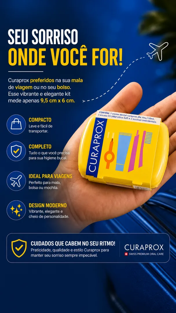 Kit Viagem Curaprox Travel Set com Escova CS 5460 5