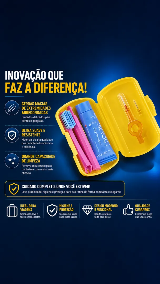 Kit Viagem Curaprox Travel Set com Escova CS 5460 6